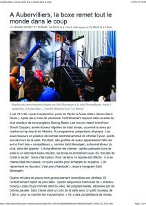 Article le monde - Boxing Beats